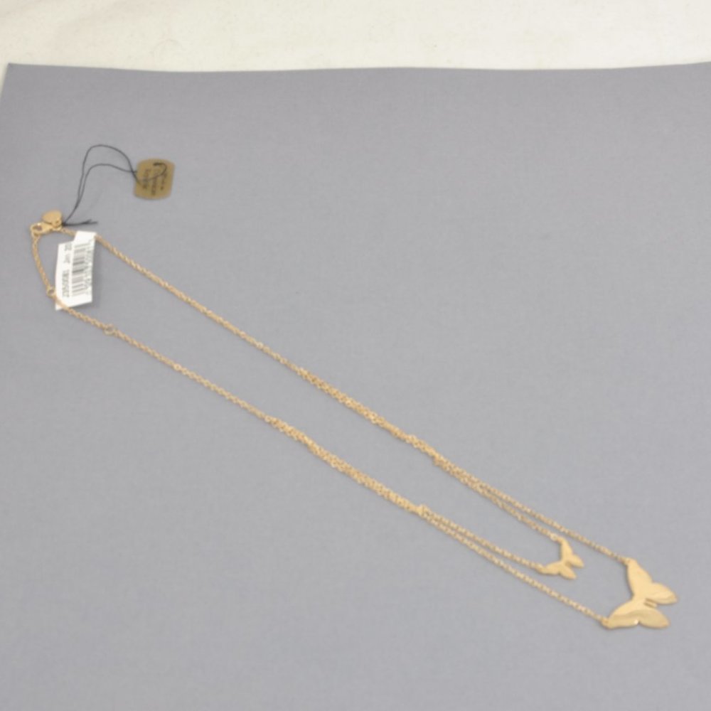 NWT JZ by Jennifer Zeuner Sterling 18K Plated Butterfly Necklace - Picture 2 of 3